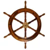 Timonă decorativă Giftdeco SW2/30, lemn și alamă, 75 cm