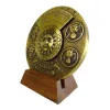 Calendar perpetuu Hemisferium H27, alamă și lemn, diametru 9 cm, stil renaștere