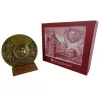 Calendar perpetuu Hemisferium H27, alamă și lemn, diametru 9 cm, stil renaștere