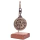 Astrolab decorativ Hemisferium H81, alamă și lemn, înălțime 13 cm