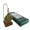 Astrolab decorativ Hemisferium H81, alamă și lemn, înălțime 13 cm