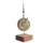 Ceas decorativ Hemisferium H85, alamă și lemn, înălțime 13 cm, diametru 5 cm