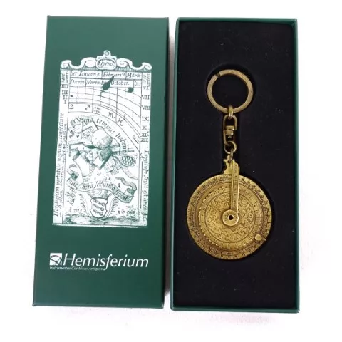 Ceas decorativ Hemisferium H84, alamă, diametru 5 cm