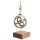 Cadran solar miniatural Giftdeco H89, inele astronomice, alama si lemn, 13 cm