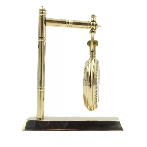 Ceas decorativ Giftdeco NC2126, alamă și sticlă, înălțime 12 cm, lățime 9,5 cm, stil retro, nautic