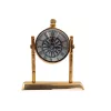 Ceas decorativ Giftdeco NC2963, alamă și sticlă, înălțime 11 cm, lățime 9,5 cm, stil nautic