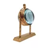 Ceas decorativ Giftdeco NC2963, alamă și sticlă, înălțime 11 cm, lățime 9,5 cm, stil nautic