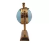 Ceas decorativ Giftdeco NC2963, alamă și sticlă, înălțime 11 cm, lățime 9,5 cm, stil nautic