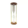 Clepsidră Giftdeco NC2624, alamă, sticlă și lemn, înălțime 30,5 cm, diametru 9,5 cm, stil clasic