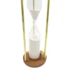 Clepsidră Giftdeco NC2624, alamă, sticlă și lemn, înălțime 30,5 cm, diametru 9,5 cm, stil clasic