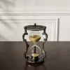 Clepsidră decorativă Giftdeco NC2677 – 5 minute, alamă și sticlă, 14,5 cm