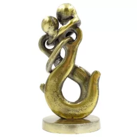  Figurina decorativa Giftdeco MT2020, cuplu impletit, aluminiu, 21,5 cm