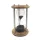 Clepsidră Giftdeco NC2989, lemn de mango, alamă, sticlă și metal, înălțime 25 cm, diametru 15 cm, stil clasic