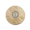 Clepsidră Giftdeco NC2989, lemn de mango, alamă, sticlă și metal, înălțime 25 cm, diametru 15 cm, stil clasic