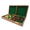 Set sah Giftdeco G114, lemn de trandafir și alamă, înălțime 7,5 cm, stil clasic