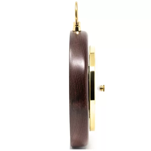 Barometru Fischer 13366R-22, alamă și lemn de fag mahon, diametru 14 cm