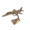 Machetă avion de vânătoare Jaguar Giftdeco JAG, aluminiu auriu, 21 x 12 x 14 cm
