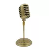 Miniatură microfon retro Giftdeco 92715B din aluminiu, 25 x 11,5 cm