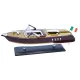 Machetă navală barcă cu motor Giftdeco REE, model Reeva, din lemn, 35 x 11 x 13 cm