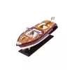 Machetă navală barcă cu motor Giftdeco REE, model Reeva, din lemn, 35 x 11 x 13 cm