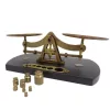 Cântar de bucătărie retro Giftdeco WSB7, alamă și lemn, 25,5 cm
