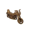 Machetă motocicletă cruiser Giftdeco N-2960, aluminiu, finisaj alamă antică, 17,5 x 10 cm