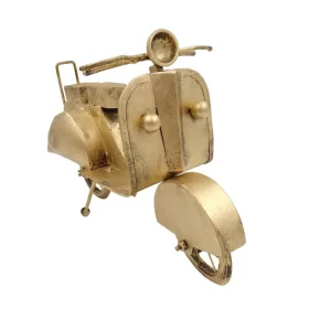   Machetă motocicleta Giftdeco NC2860, alamă și metal, 28 x 11,5 x 21,5 cm, stil retro