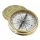 Busolă Giftdeco NC1689 cu calendar 40 de ani, alamă aurie, diametru 7,5 cm