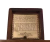 Busolă Giftdeco, alamă și lemn, diametru 6,5 cm, stil retro, colonial