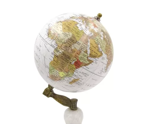 Glob decorativ Giftdeco GLB-108 Voyager, baza marmura si lemn, 32 cm