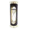 Clepsidră Giftdeco STPL133/6, alamă, sticlă și piele, 16,5 x 6,5 cm, stil colonial, clasic