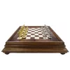 Set sah Italfama N137, metal și lemn, înălțime 7,5 cm, stil clasic