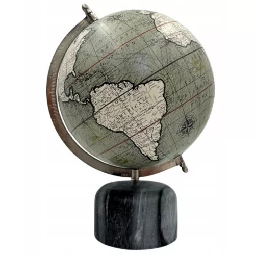 Glob decorativ Giftdeco GLB-68, bază din piatră neagră, 30 cm