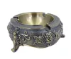 Scrumieră decorativa Giftdeco, metal, înălțime 4 cm, diametru 12 cm, stil retro, clasic