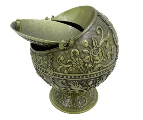 Glob decorativ Giftdeco, metal, înălțime 13 cm, diametru 9 cm
