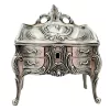 Cutie pentru bijuterii Giftdeco, metal, 9,7 x 10 x 6,7 cm