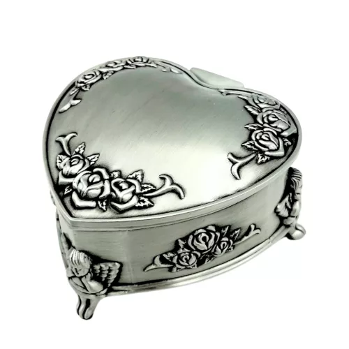 Cutie pentru bijuterii Giftdeco, metal, 8,7 x 8,4 x 5,1 cm