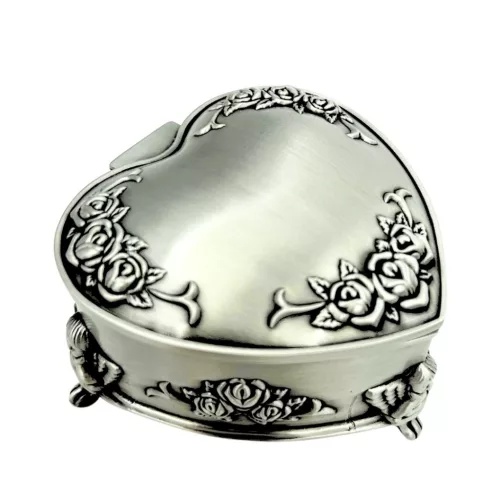 Cutie pentru bijuterii Giftdeco, metal, 8,7 x 8,4 x 5,1 cm