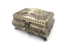 Cutie pentru bijuterii Giftdeco 21-20L, metal auriu, 16,8 x 12,2 x 9,2 cm, stil Ludovic
