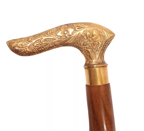 Obiect decorativ Giftdeco DNU-015, alamă și lemn, lungime 91,5 cm, stil clasic