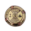 Calendar perpetuu Giftdeco NI1422 din alamă, formă colac de salvare, diametru 7 cm, stil nautic