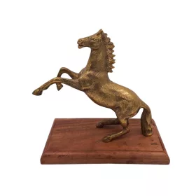   Figurină decorativa Giftdeco NI9537, aluminiu și lemn, 27,5 x 15 x 27,5 cm, stil retro, glamour