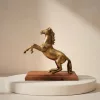 Figurină decorativa Giftdeco NI9537, aluminiu și lemn, 27,5 x 15 x 27,5 cm, stil retro, glamour