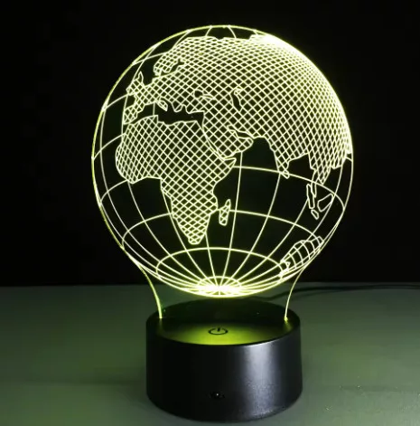 Lampa LED glob Giftdeco P108, 7 culori, USB, 17 cm