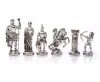 Set sah Manopoulos S10BGS, alamă și lemn, înălțime 9 cm