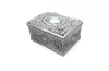Cutie pentru bijuterii Giftdeco, metal, 6 x 5 x 3cm, stil modern, clasic
