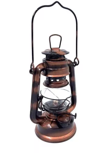 Lampă decorativă Giftdeco DT245F, sticlă și metal, 11,5 x 9,5 x 19 cm, stil nautic