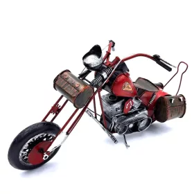   Macheta motocicleta chopper Giftdeco 040SMT, metal rosie, 35,5 cm
