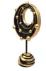 Figurina sistem cosmic abstract Giftdeco 44189FJH, polirasina aurie si neagra, 33,5 cm