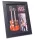 Miniatură chitara Indomini FMG-011, Jimmy Page double neck in a frame, oțel și lemn, 1,3cm x 16cm x 21,4cm